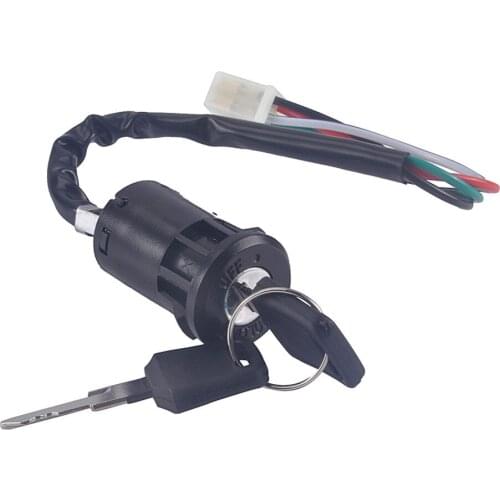 Ignition Key Switch Lock 4 Wires Motorcycle Ignition Switch Key For Kawasaki Suzuki Yamaha For Honda GY6 ATV Scooter Dirt Bike