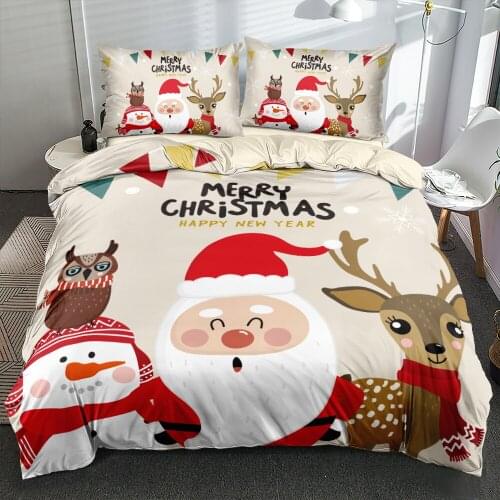 3D Duvet/Quilt Cover Sets Bedding Sets Comforter Covers Pillow Shams King Queen Full Double Size Custom Christmas Home Textile