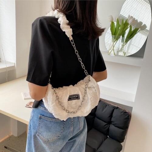 Ulzzang Korea pleated women shoulder bag casual Vintage ins handbag chic fashion punk Harajuku shopping bag kpop messenger bag