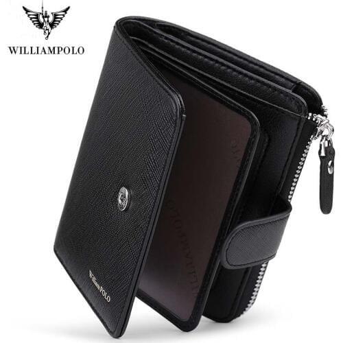 2020 new leather mens wallet multi function zipper card bag fashion business credit card photo clip drivers license Wallet