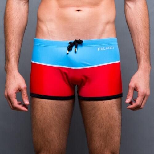 Summer Holiday Mens Gradual Beach Swimming Boxers Sexy Trend Beach Patchwork Swimming Suits Swimming Trunks