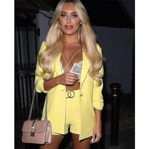 Summer Women Pantsuits Custom Made 2 Piece (Short Pants+Jacket) Office Formal Uniform Ladies Work Wear Blazer Outfit Pantsuit