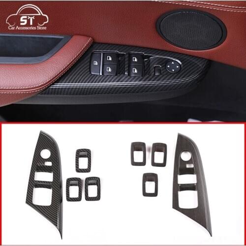 LHDCar Window Lift Adjustment Button Cover Trim Stickers ABS Chrome For BMW X3 X4 F25 F26 2011-2017 Car Modification Accessories