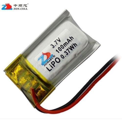 In 100mAh 401025 3.7V lithium polymer battery 401125 Bluetooth micro device with protection board Rechargeable Li-ion Cell
