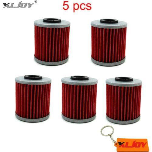 5x Oil Filter For SUZUKI RMZ450 RMZ250 Kawasaki KX250F KX250 KX450F 2008 2009 2010 2011 2012 2013 2014 2015 2016 Pit Dirt Bike