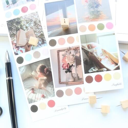 Domikee Cute Korean film pattern traveler journal notebook decoration DIY stickers school student diary sticker accessories