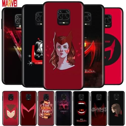 Scarlet Witch Cute Logo Soft TPU Cover For Xiaomi Redmi Note10 10S 9T 9S 9 8T 8 7 6 5A 5 4 4X Prime Pro Max Black Phone Case