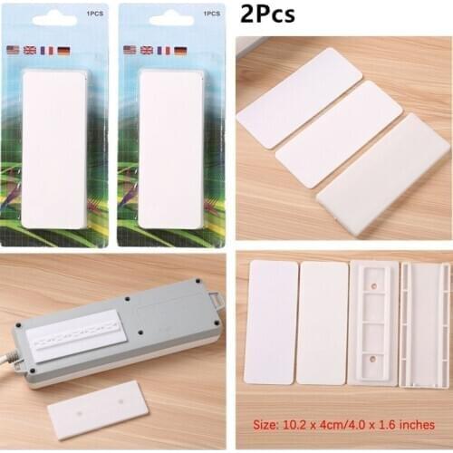 2 Wall Mount Punch Free Storage Socket Power Strip Fixator Adhesive Cable WiFi Router Fasten Rack Saving Space Organizer Holder