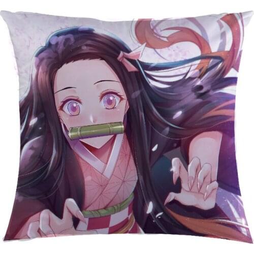 45X45cm Loli Demon Slayer Character Pillowcase Sexy Anime Game Pillows cover Kawaii Otaku Pilow school Girl boyfriend Dakimakura