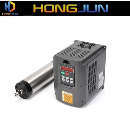 New arrive! !1.5kw 220V/380V ER11 air cooled spindle motor cnc spindle motor + 220V/380V 1.5KW inverter milling machine spindle