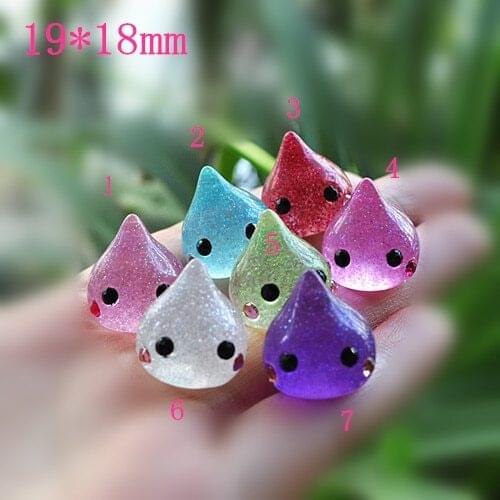 Very cute flat back resin beads for DIY earring decoration 20pcs 19mm