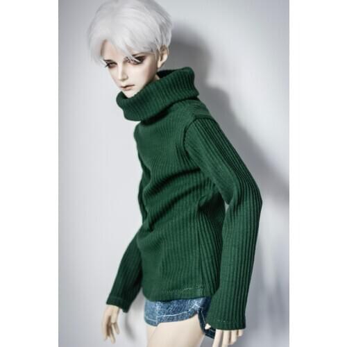 BJD doll clothes are suitable for 1/3 1/4 1/6 size MSD simple and versatile sweater with crinkle cotton high neck blouse