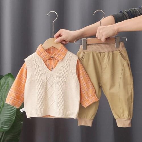 Toddler Boy Clothes Baby Vetement Enfant Garcon Jongens Kleding Roupa Menino Infantil Kids Boys 3 Piece Set Wear Autumn Spring