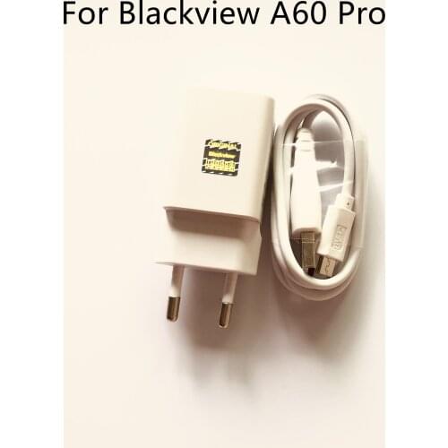 Original New Travel Charger + USB Cable USB Line For Blackview A60 Pro MTK6761 6.088" 1280*600 Smartphone