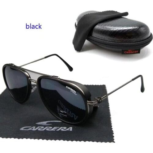 Oval Steam Punk Carrera Sunglasses Men Women Vintage Retro Classic Fishing Driving Sun Glasses Eyewear gafas de sol hombre