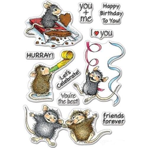 Cartoon mouse Clear Stamp for Scrapbooking Transparent Silicone Rubber DIY Photo Album Decor 8812