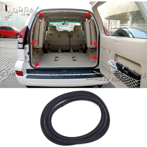 Rubber Black Trunk Tailgate Seal Strip For Toyota Land Cruiser Prado 120 Series 2003-2009 Car Styling Accessories