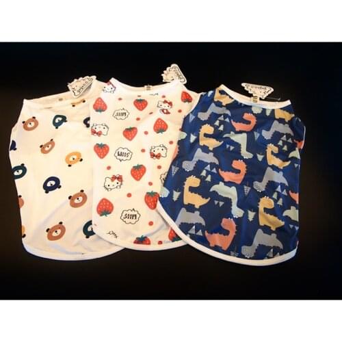 Big Dog Shirt Striped Dog T-shirt Soft Cotton Vest Sleeveless Dog Clothing Suitable for Golden Retriever Greyhounds