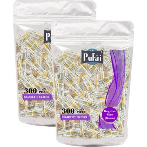 Pufai Cigarette Filters Standart Size Tar Filter 8 mm 600 Piece 2 Packs