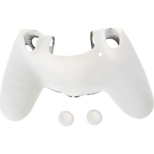 Gamepad Controller Silicone Sleeve Guard Protective Cover + 2 Grip For PS4 QXNF