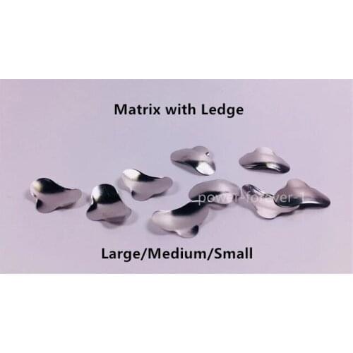 Dental Sectional Contoured Matrices Matrix Bands With Ledge In Bulk Refill Hard Stainless Steel Large/Medium/Small