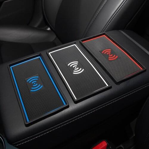 TEY 2021 Tesla Model S Y X ModelY Three Accessories Car Armrest Box Mat Non-Slip For Model3 ModelS Cardholder Pads