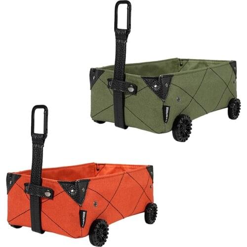 Outdoor Cute Trolley Storage Box Tank Bucket Outdoor Camping Collapsible Fishing Tackle Storage Bag Waterproof Trolley