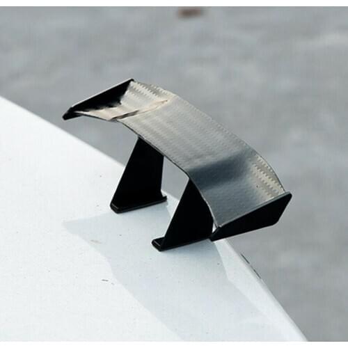 Universal ABS Plastic Carbon Fiber Car Wing Mini Spoiler Auto Car Tail With 3M Glue Rear Racing Spoiler Wing Black For All Car