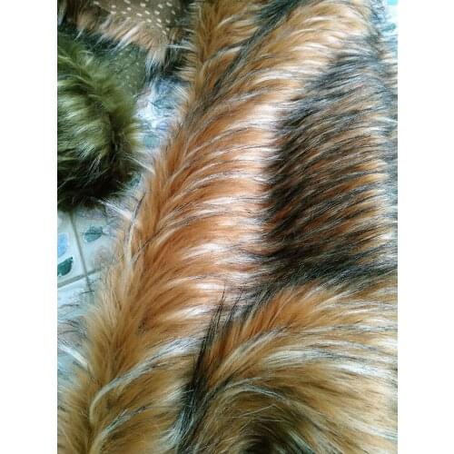 High-grade Mixed color plush fabric counter decoration clothing collar collard fur,160cm*45cm (Harf yard)/pcs