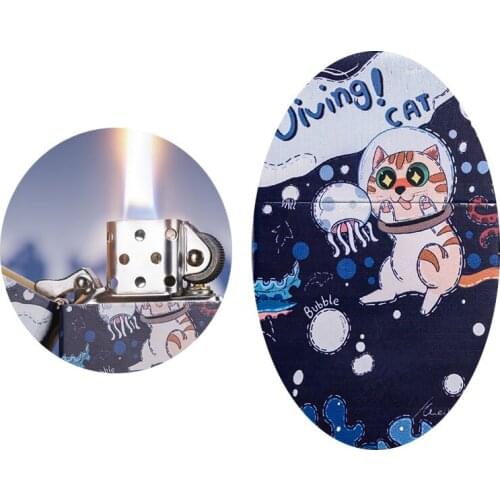Lighter creative dream-seeking travel cat cat cat person grinding wheel personality kerosene