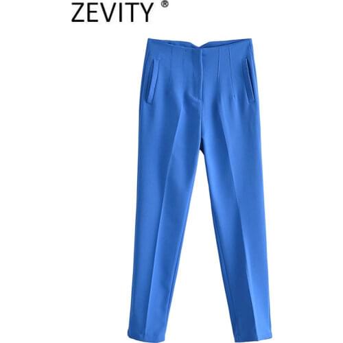 Женские брюки с высокой талией ZEVITY China At AliExpress