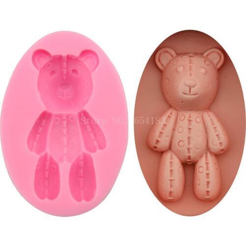 Animal gloomy Teddy Bear Silicone Fondant Soap 3D Cake Mold Cupcake Jelly Candy Chocolate Decoration Baking Tool Moulds FQ2223