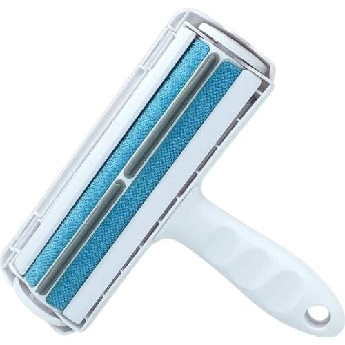 1PC New Pet Hair Roller Remover Lint Brush 2-Way Dog Cat Comb Tool Convenient Cleaning Pets Fur Brush Base Home Furniture Sofa