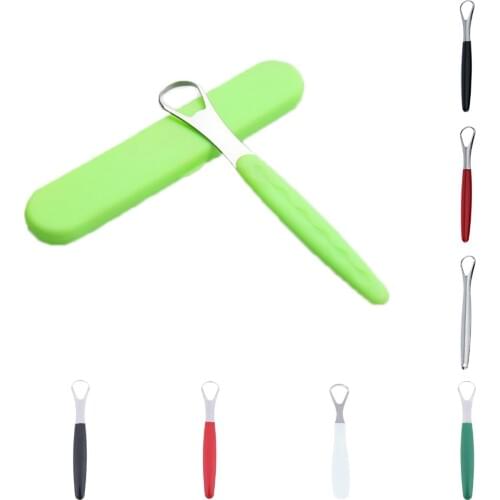 1PC Useful Tongue Scraper Stainless Steel Oral Tongue Cleaner Mouth Brush Reusable Fresh Breath Maker