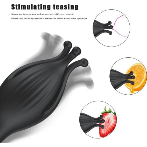10 Speeds Male Masturbator Penis Vibrator Climax Delay Trainer Stimulator Fantasy Glans Massager Stamina Trainer Sex Toy for Men