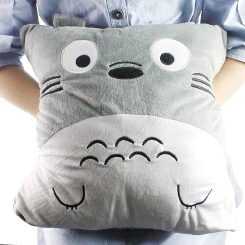 40*42cm My Neighbor Totoro Plush Toys Soft Stuffed Kawaii Pillow Hand Warmer Toy Bedroom Cushion Gift for Children