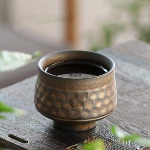 70/120ml Traditional Chinese Style Ceramic Teacup China Porcelain and pottery Small and Large Coffee cup mug