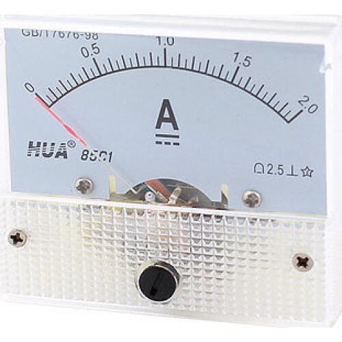 85C1 DC 0-2A Fine Tuning Dial Current Test Panel Meter Ammeter