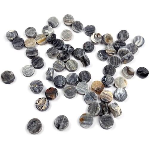 Natural Stones Agates Cabochon Round shape No Hole Beads for Handmade Jewelry Making DIY Ring accessories Loose Beads 8x8mm