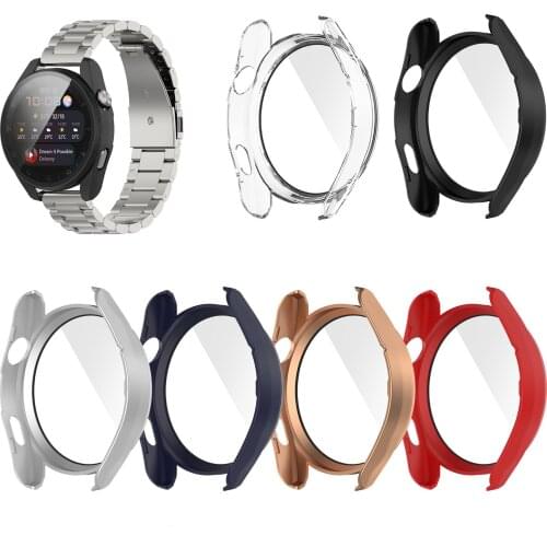 Case For Huawei Watch 3 Pro Smart Watch Cover Accessories PC Case and Tempered Film Integrated Full Coverage Screen Protection