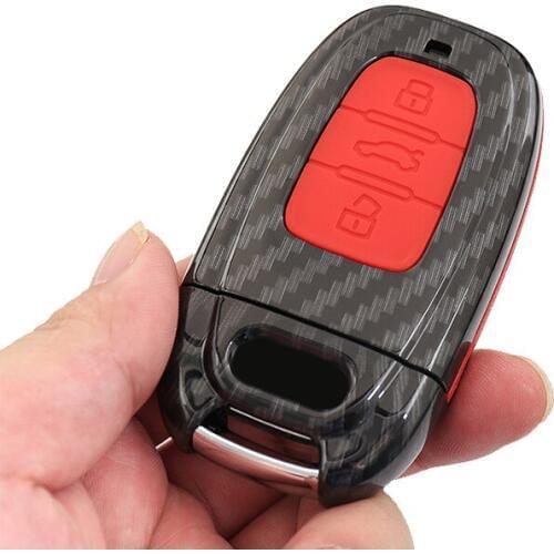 For Audi A4 Q3 A1 S3 Q7 A5 Interior decoration keychain High quality ABS key case Car key protection Accessories