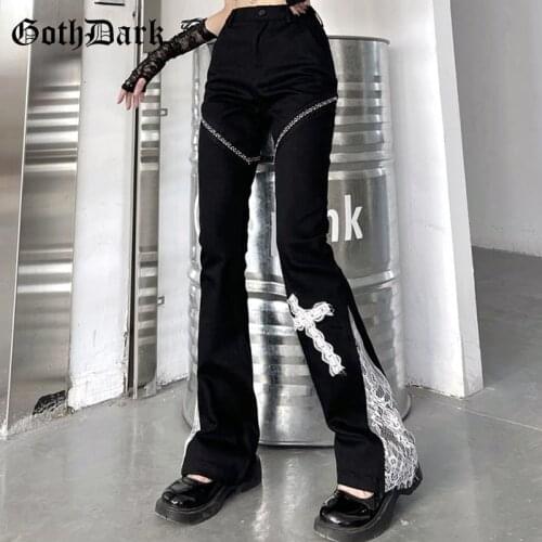 Goth Dark Women's Straight Trousers