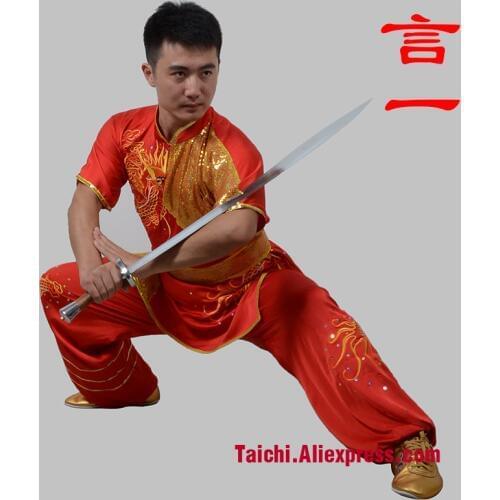 Arts clothing color dragon Changquan Nanquan costumes embroidered clothes custom-made clothes note your height and weight