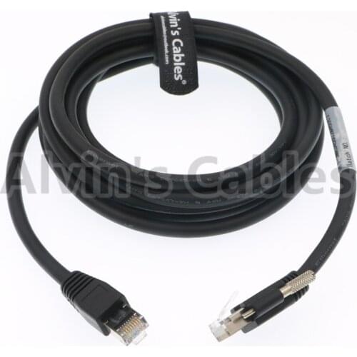 Alvins Cables Cable GigE Cat6 S STP screw lock horizontal RJ45 DrC for basler Camera 5M