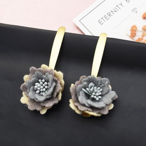 Korean Fashion Jewelry Big Flower Earrings Dangle Fow Lady Women Party Gold Metal Floral Pendent Earrings Mujer Maxi Brinco 2020