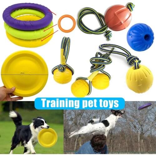 Flying Discs Pet Dog Training Ring Puller Resistant Bite Floating Toy Puppy Outdoor Game Playing Products UD88