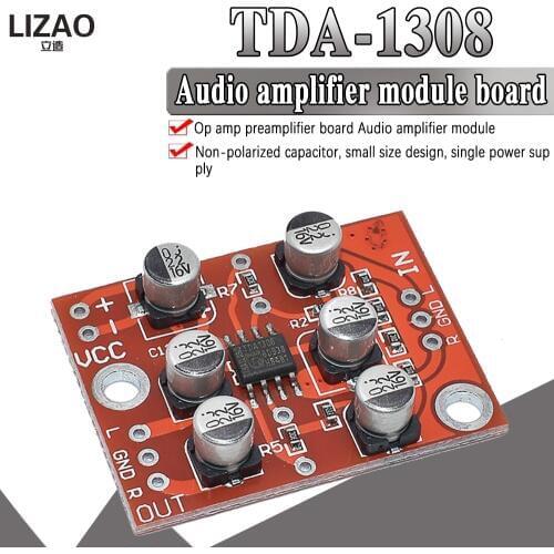 Mini headphone amplifier TDA1308 audio amplifier module low voltage front stage amplifier board