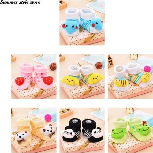 1 Pair Cartoon Non-slip Baby Socks Cotton Boy Girl Floor Kids Toddlers Sock Infant Newborn Gift