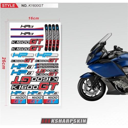 New Motorcycle Stickers Body Reflective Waterproof Fuel Tank Sign Decals Accessories Logo Kit For BMW K1600GT HP6 k1600gt hp6