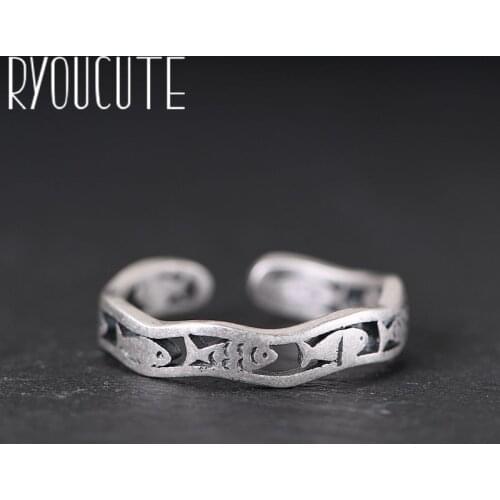 Charming Boho Fish Rings For Women Vintage Finger Ring 2020 Knuckle Female Fashion Jewelry Wedding Gifts